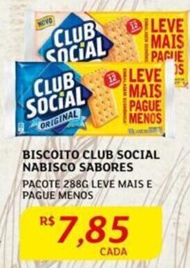 Assaí Atacadista BISCOITO CLUB SOCIAL NABISCO SABORES PACOTE 288G LEVE MAIS E PAGUE MENOS oferta