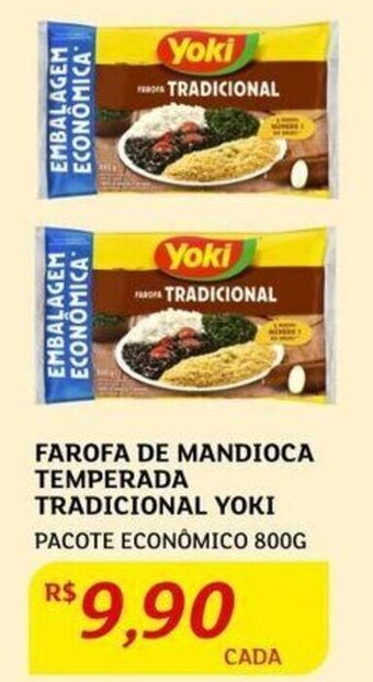 Assaí Atacadista FAROFA DE MANDIOCA TEMPERADA TRADICIONAL YOKI PACOTE ECONÔMICO 800G oferta