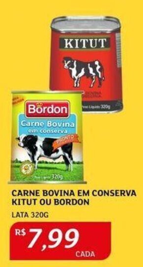 Assaí Atacadista CARNE BOVINA EM CONSERVA KITUT OU BORDON LATA 320G oferta