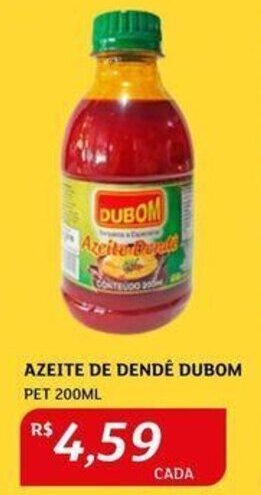 AZEITE DE DENDÉ DUBOM PET 200ML