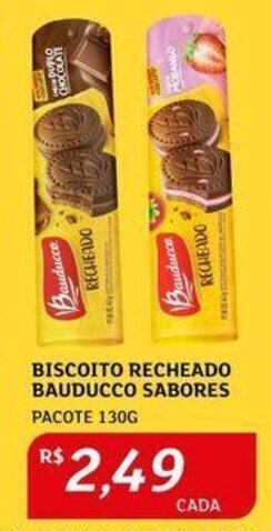 Assaí Atacadista BISCOITO RECHEADO BAUDUCCO SABORES PACOTE 130G oferta