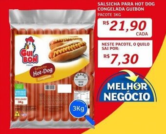 Assaí Atacadista SALSICHA PARA HOT DOG CONGELADA GUIBON PACOTE 3KG oferta