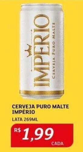 Assaí Atacadista CERVEJA PURO MALTE IMPÉRIO LATA 269ML oferta