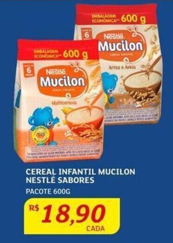 CEREAL INFANTIL MUCILON NESTLÉ SABORES PACOTE 600G