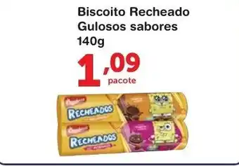 Biscoito Recheado Gulosos sabores 140g