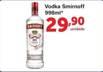 Roldão Vodka Smirnoff 998ml oferta