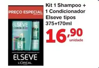 Roldão Kit 1 Shampoo + Condicionador Elseve 375+170ml oferta