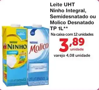 Roldão Leite UHT Ninho Integral, Semidesnatado ou Molico Desnatado TP 1L oferta