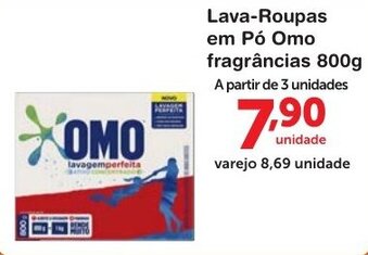Roldão Lava Roupas em po Omo 800g oferta