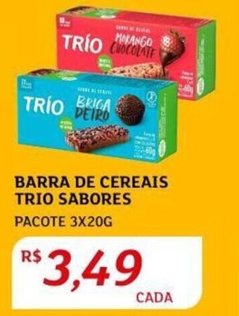 Assaí Atacadista BARRA DE CEREAIS TRIO SABORES PACOTE 3X20G oferta