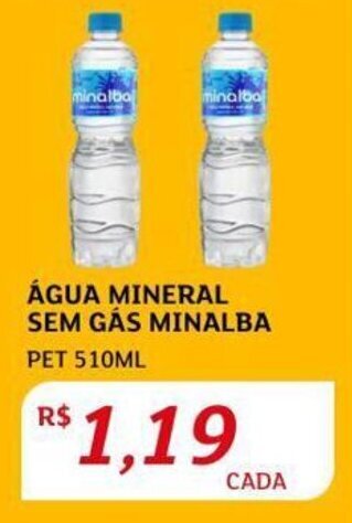 Assaí Atacadista ÁGUA MINERAL SEM GÁS MINALBA PET 510ML oferta