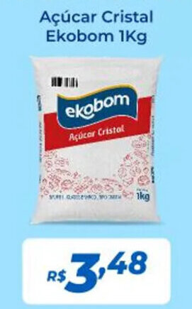 Atakarejo Açúcar Cristal Ekobom 1Kg oferta