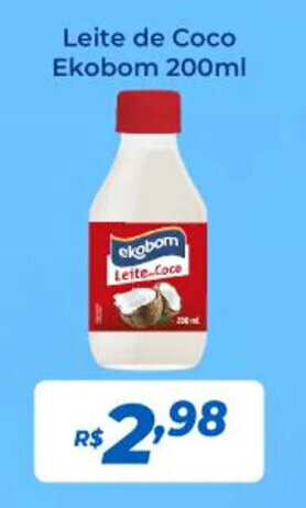 Atakarejo Leite de Coco Ekobom 200ml oferta