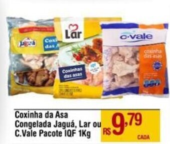 Coxinha da Asa Congelada Jaguá, Lar ou C.vale Pacote IQF 1kg