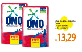 Atacadão Lava Roupas Líquido Omo Lavagem perfeita Sache com 900ml oferta