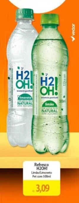 Refresco H2OH! Limão/Limoneto Pet com 500ml