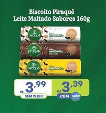 Prezunic Biscoito Piraquê Leite Maltado Sabores 160g oferta