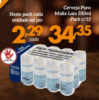 Supermercados Big Compra Cerveja Puro Malte Lata 350ml -Pack c/15 oferta