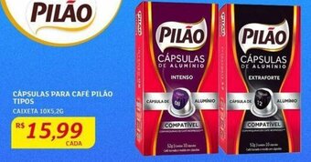 Assaí Atacadista CAPSULAS PARA CAFÉ PILÃO TIPOS CAIXETA 10X5,2G oferta