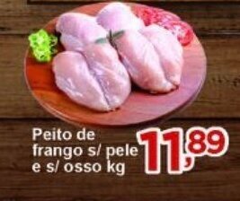 Rossi Supermercado Peito de frango s/ pele e s/ osso 1kg oferta