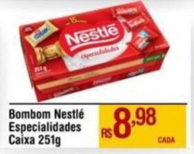Max Atacadista Bombom Nestlé Especialidades Caixa 251g oferta