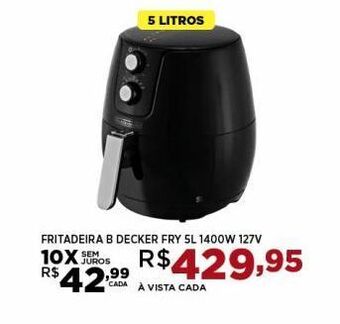 DB Supermercados Fritadeira b decker fry 5l 1400w 127v oferta