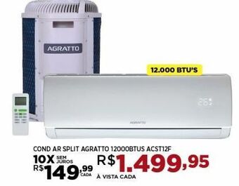 DB Supermercados Cond ar split agratto 12000 btus oferta
