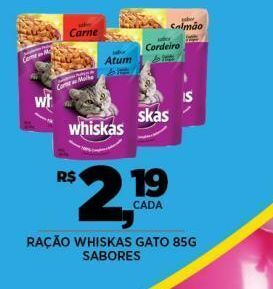 DB Supermercados Ração whiskas gato 85g sabores oferta