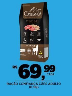 DB Supermercados Ração confiançã cães adulto 10,1kg oferta