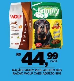 DB Supermercados Ração family plus adulto 8kg oferta