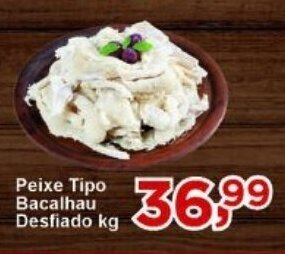 Rossi Supermercado Peixe tipo Bacalhau Desfiado 1kg oferta