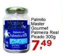 Palmito Master Gourmet Palmeira Real Picado 300g