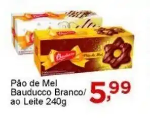 Rossi Supermercado Pao de Mel Bauducco Branco/ ao Leite 240g oferta