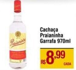 Max Atacadista Cachaça Praianinha Garrafa 970ml oferta