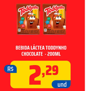 BEBIDA LÁCTEA TODDYNHO CHOCOLATE - 200ML oferta na Tatico