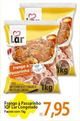 Atacadão Frango à Passarinho IQF Lar Congelado Pacote com 1kg oferta
