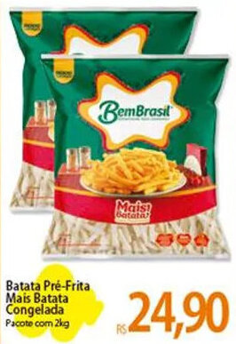 Atacadão Batata Pré-Frita Mais Batata Congelada Pacote com 2kg oferta