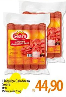 Atacadão Linguiça Calabresa Seara 2.5kg oferta