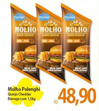 Atacadão Molho Polenghi Queijo Cheddar Bisnaga.com 1,5kg oferta