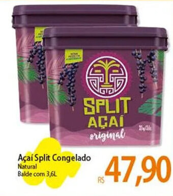 Atacadão Açaí Split Congelado Natural Balde com 3,6L oferta
