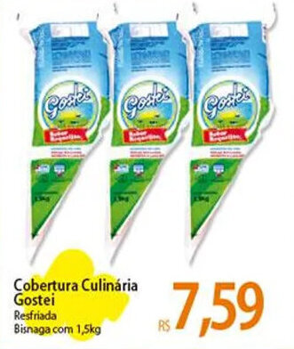 Atacadão Cobertura Culinária Gostei Resfriada Bisnaga com 1,5kg oferta