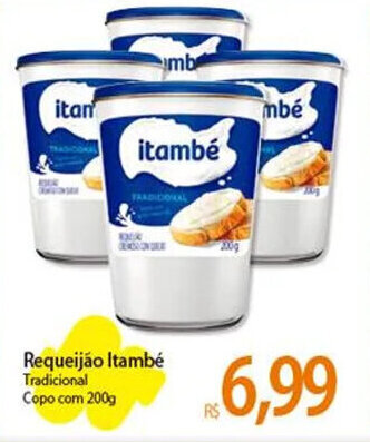 Atacadão Requeijão Itambé Tradicional Copo com 200g oferta