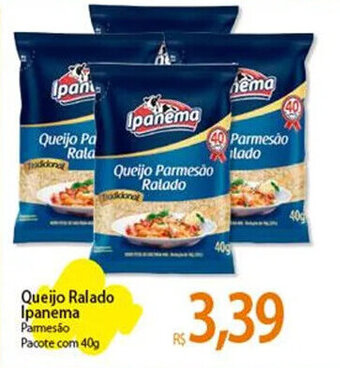 Atacadão Queijo Ralado Ipanema Parmesão Pacote com 40g oferta