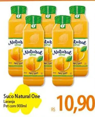 Atacadão Suco Natural One Laranja Pet com 900ml oferta