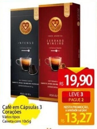 Atacadão Café em Cápsulas 3 Corações oferta