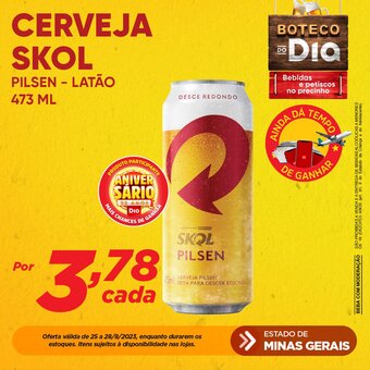 Dia CERVEJA SKOL PILSEN - LATÃO 473 ML oferta