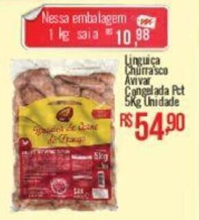 Linguiça Churrasco Avivar Congelada Pet 5Kg Unidade