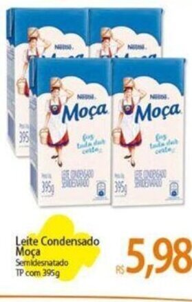 Atacadão Leite Condensado Moça Semidesnatado TP com 395g oferta