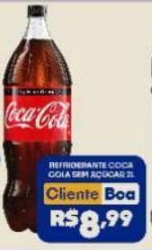 Boa Supermercados Refrigerante coca cola sem açucar 2l oferta