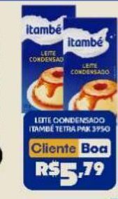 Leite condensado itambé tetra pak 395g